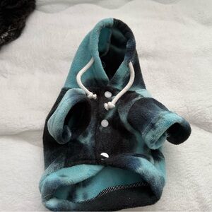 Blue and Black Plaid Dog Hoodie (Xsmall)